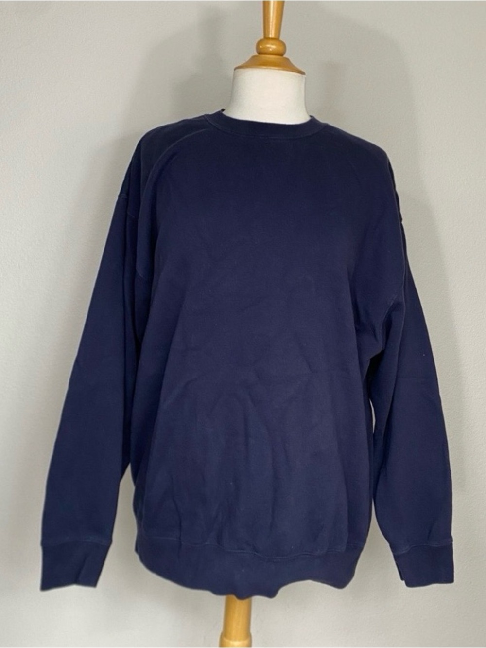 New Star Women's Navy Blue Crew Oversize Sweatshirt Size XL Casual Streetwear